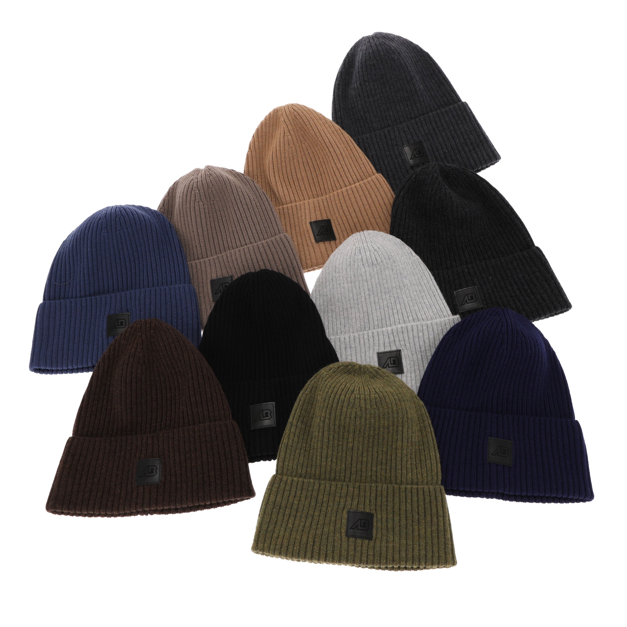 Czapka męska wiosenno-zimowa, szara, 100% wełniana merino Matias