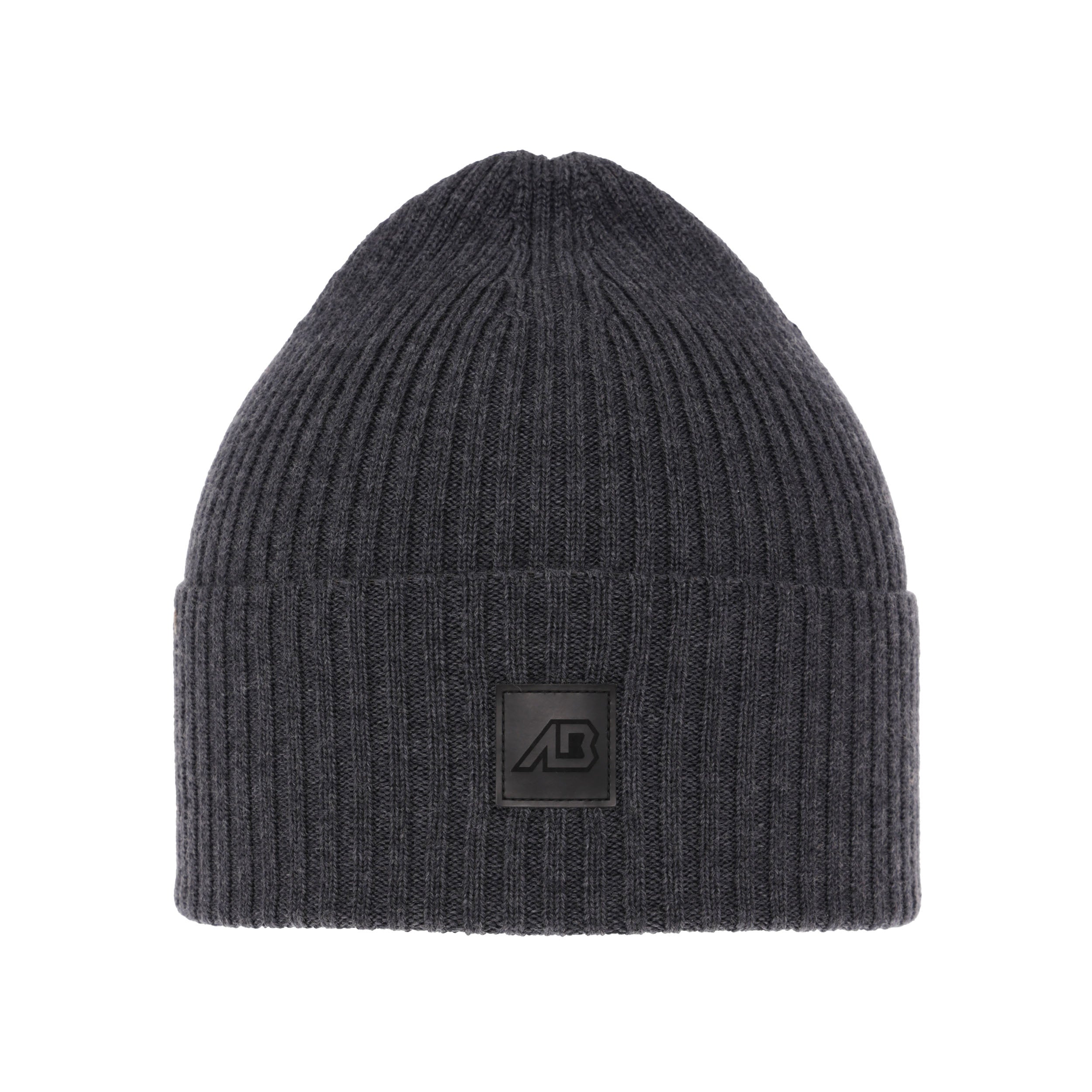 Czapka męska wiosenno-zimowa, szara, 100% wełniana merino Matias